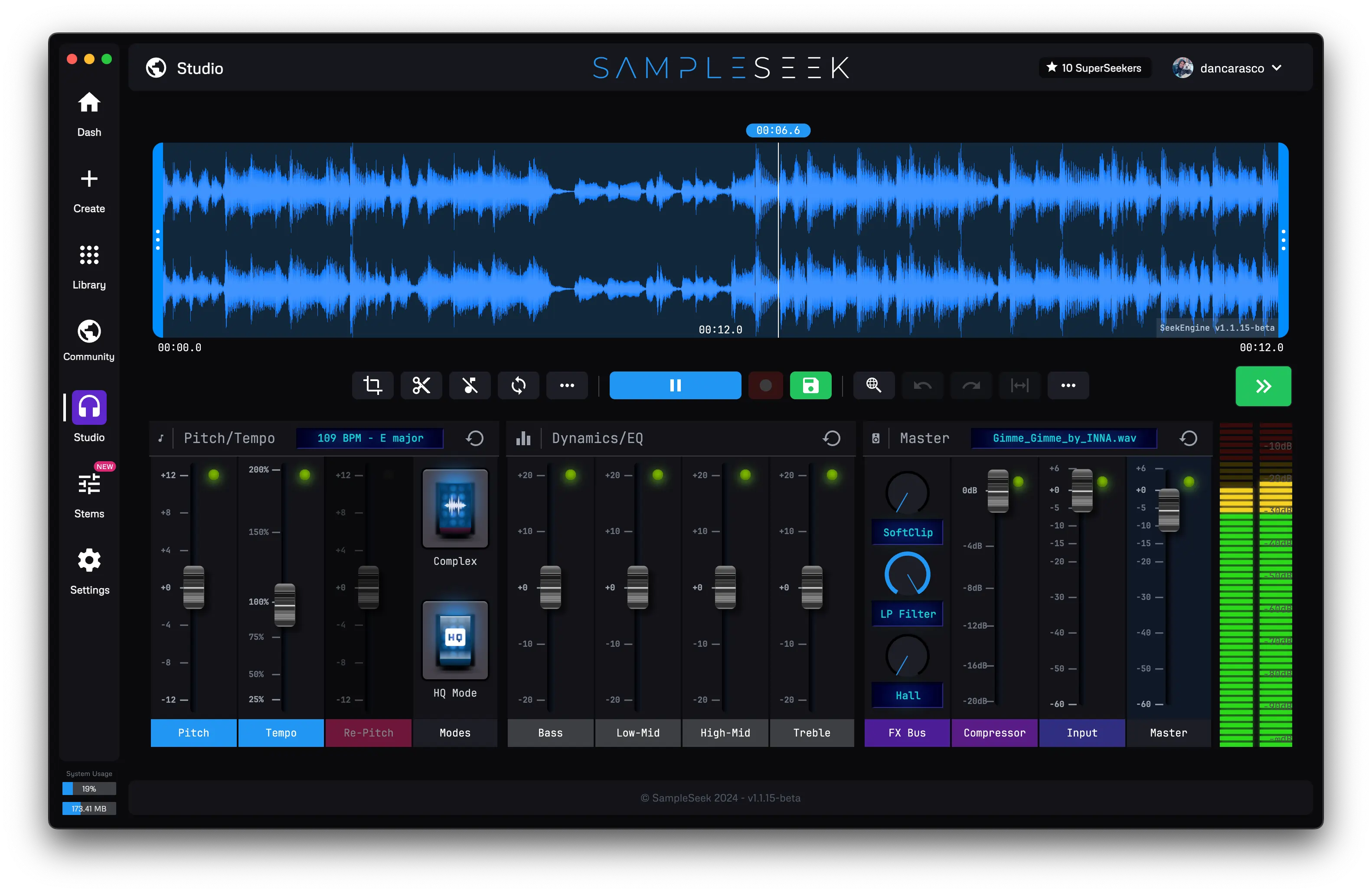 SampleSeek App Example